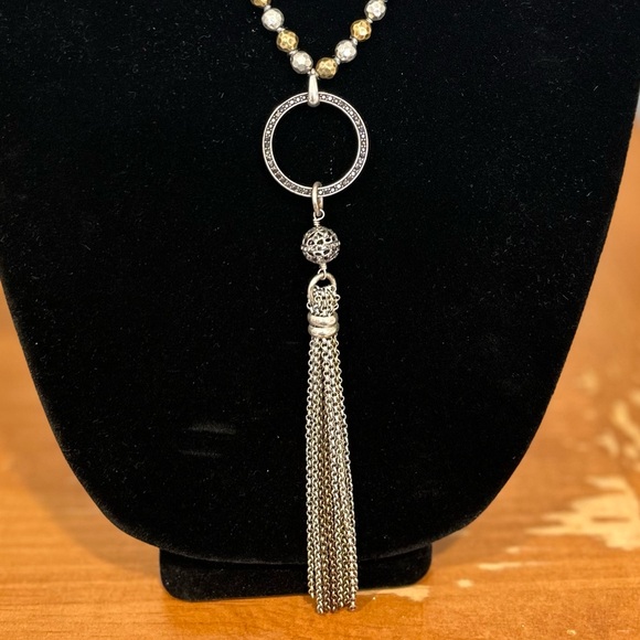 Lucky Brand Beaded Tassel Necklace - Picture 2 of 3